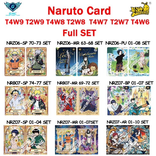 Set - Kayou Naruto Card W6T4 W7T2 W7T4 W8T2 W8T4 W9T2 W9T4 Full Series BP/AR/CR/MR/UR/SSR/SR/R...All Set
