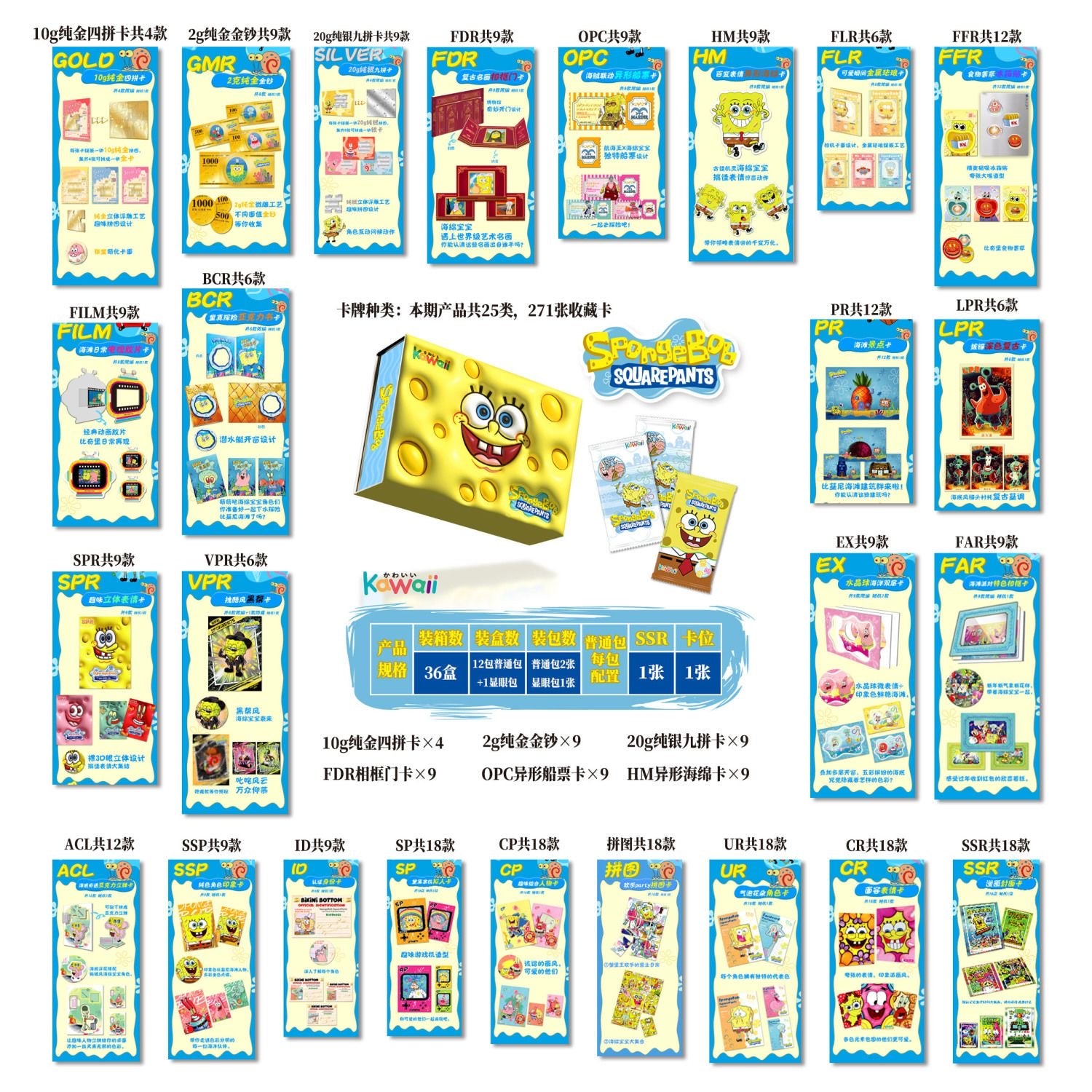 Booster-Kawaii Spongebob Squarepants Box Collection Card – GRAND ANIME CARD