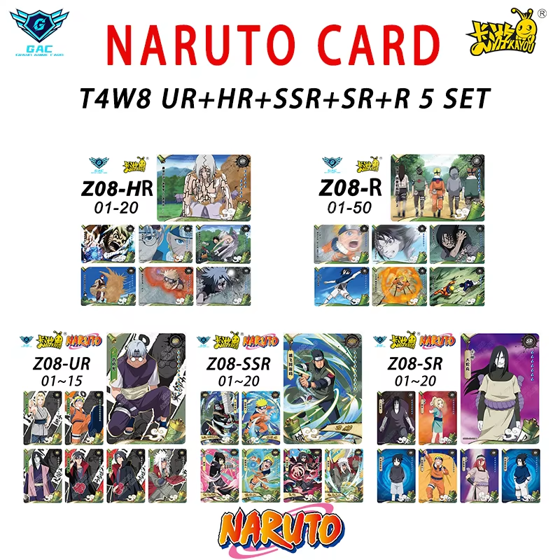 Set - Kayou Naruto Card W6T4 W7T2 W7T4 W8T2 W8T4 W9T2 Full Series BP/AR/CR/MR/UR/SSR/SR/R...All Set