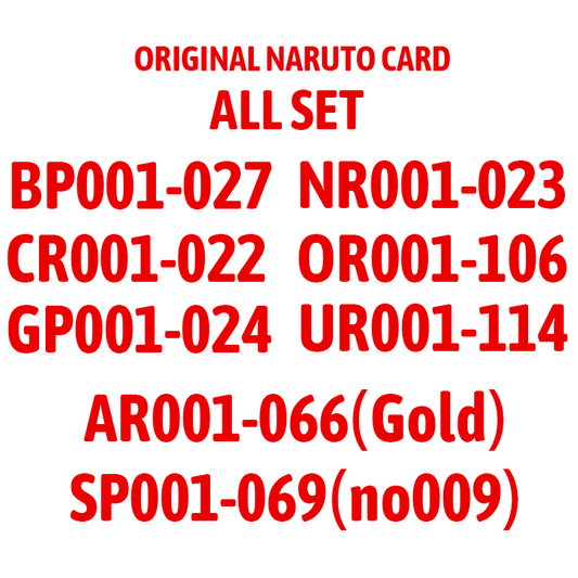 Set - Kayou Naruto Card Full Series BP/NR/CR/MR/GP/SP/OR/UR/SSR/TGR/TR...All Set